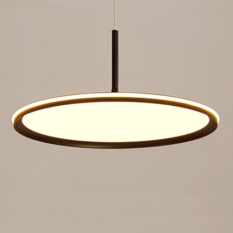 Siliconen cirkelvormige LED hanglamp in moderne beknopte aluminium indoorhangende lamp