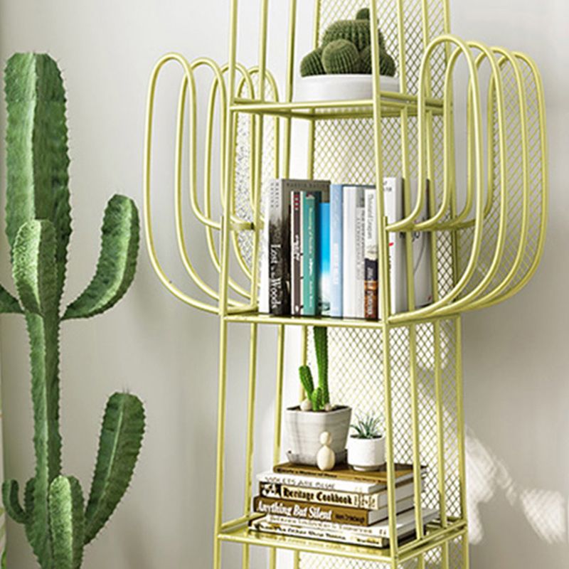 16.5"L Scandinavian Style Metal Bookshelf Closed Back Shelf Bookcase for Study Room