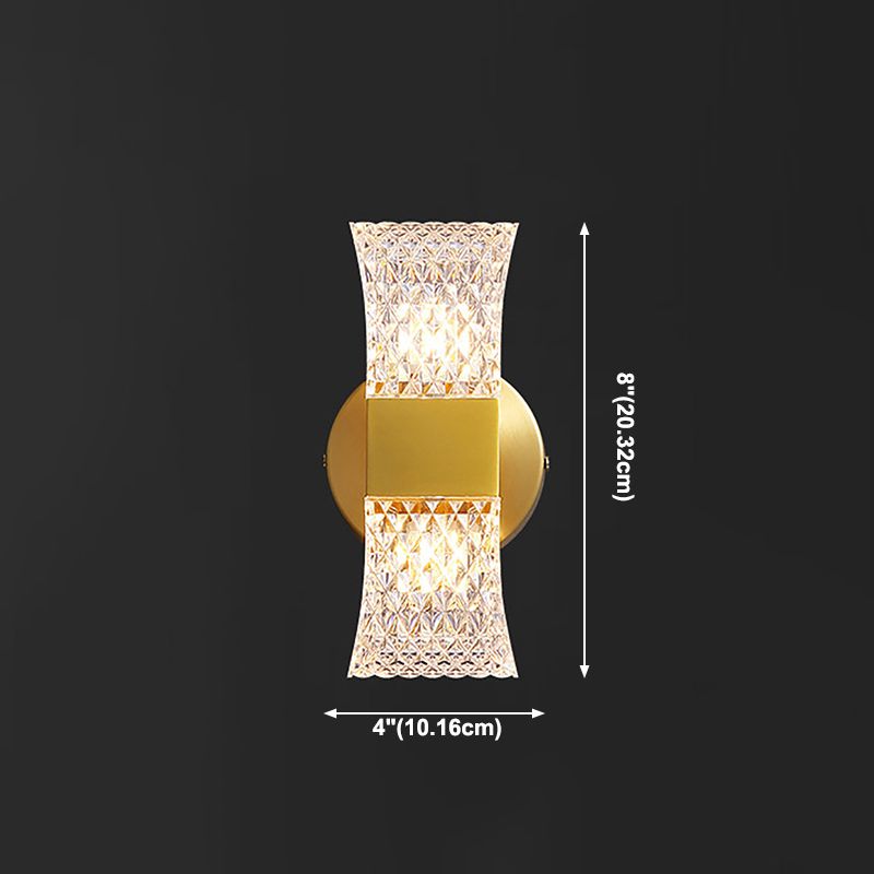 Gold Mur Sconce Postmodern Crystal Murd Murd Lightture pour le salon