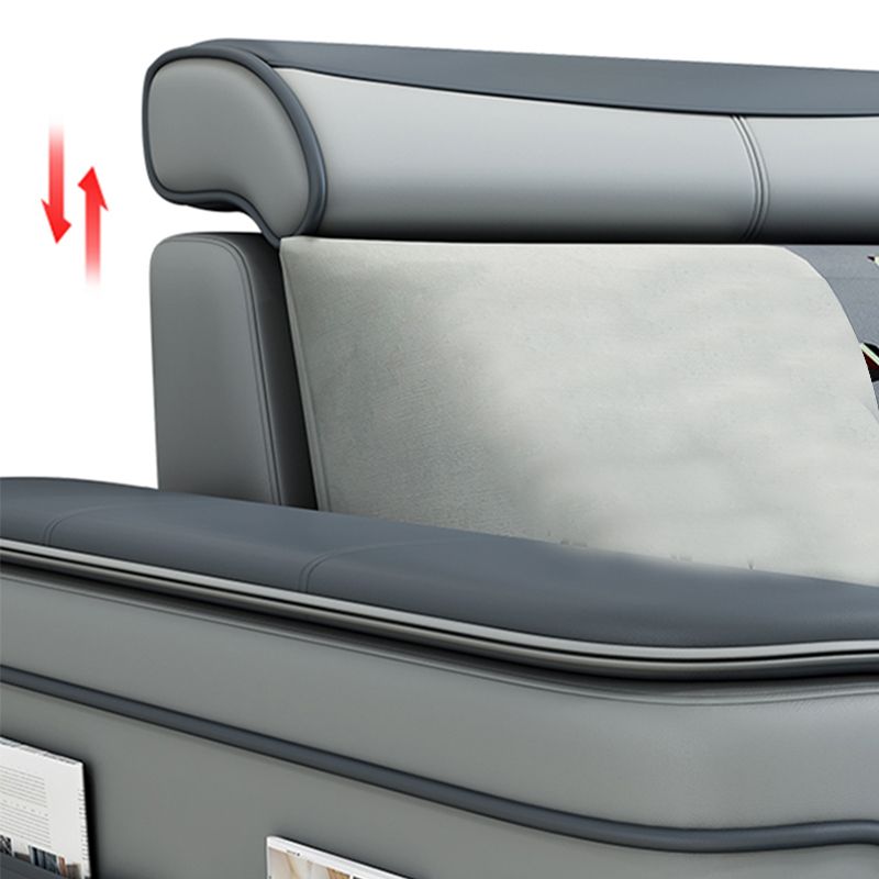 Modern Slipcovered L-Shape Sectional with Storage for Four People