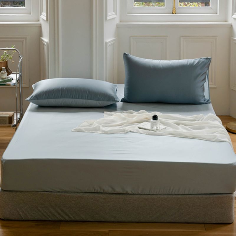 Bed Sheet Solid Color Breathable Non-pilling Skin-friendly Bed Sheet Set