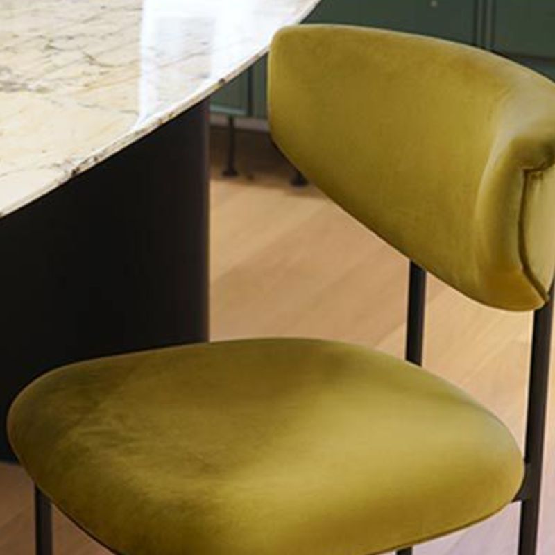 Modern Upholstered Side Chair Open Back Dining Room Chair for Indoor