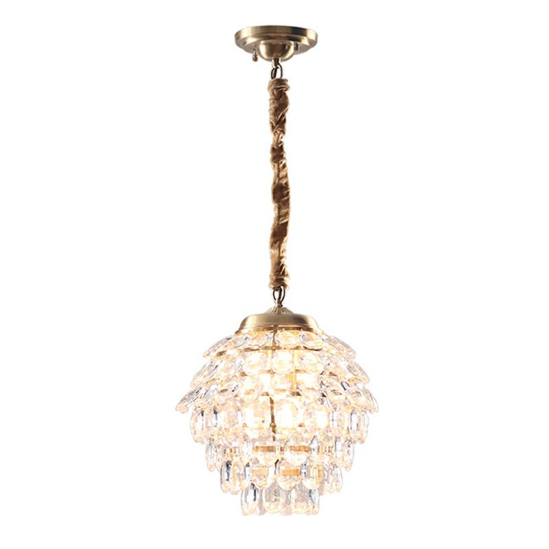 Modern Chandelier Light Fixtures Crystal Multi Head Hanging Chandelier for Bedroom