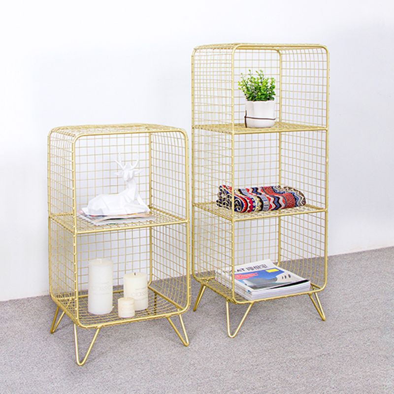 Modem Metal Bookshelf Standard Shelf Bookshelf for Home Office 11.8" W