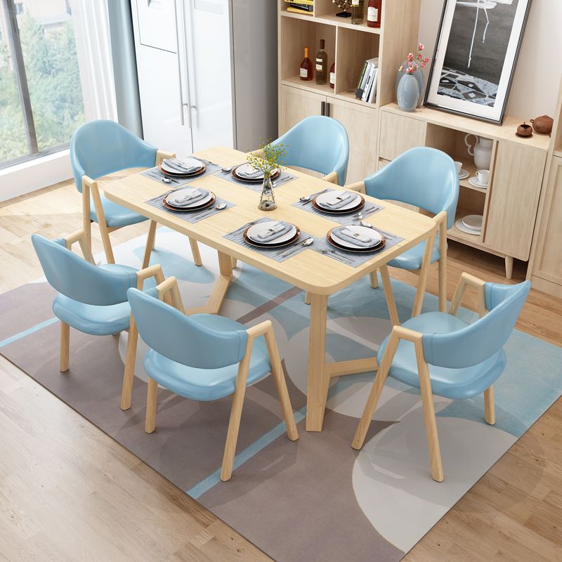 Modern 1/4/5/7 Pieces Dining Set Rectangle Wood Dining Table for Dining Room
