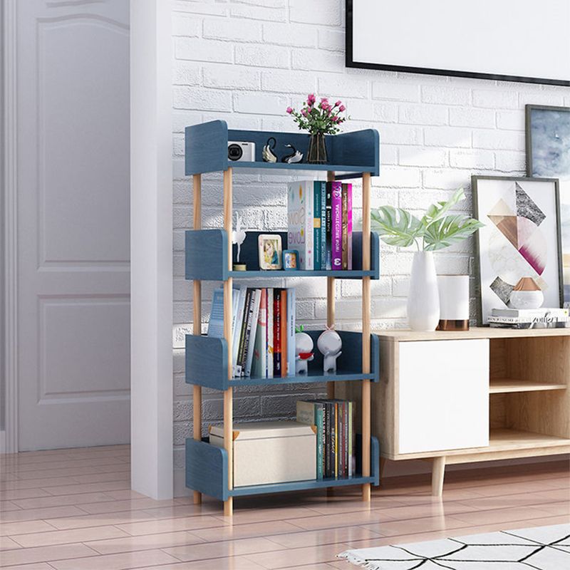 Modern Etagere Shelf Bookcase Engineered Wood Open Bookcase for Study Room