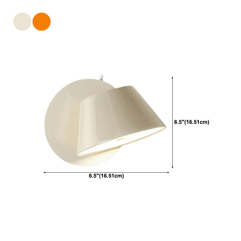 Modern Simple Metal Wall Light Cone Shape Rotatable Wall Lamp for Living Room