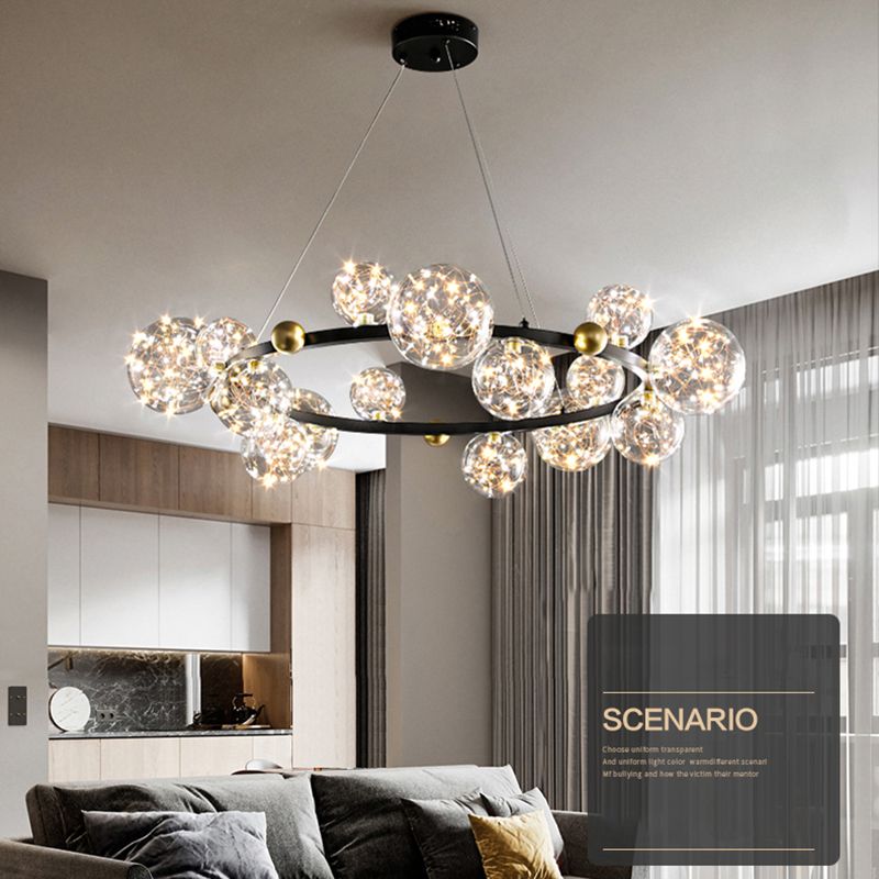 Modern Nordic Simple Style LED Hanging Chandelier Light for Dining Room Living Room Bedroom