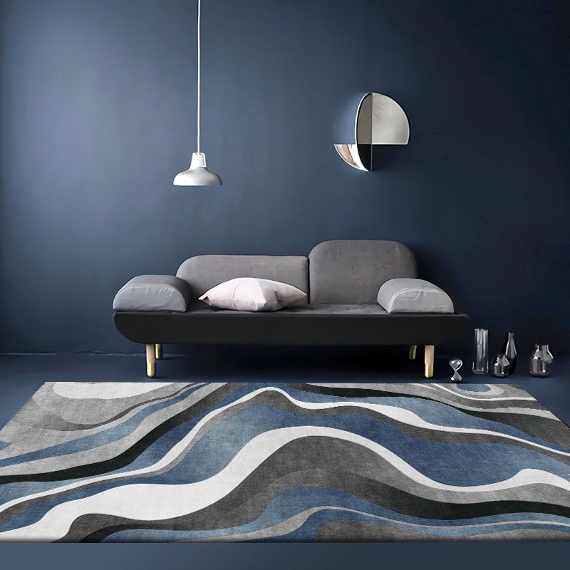 Modern Carpet Polyester Artistic Pattern Rug Non-Slip Backing Indoor Rug for Home Decoration