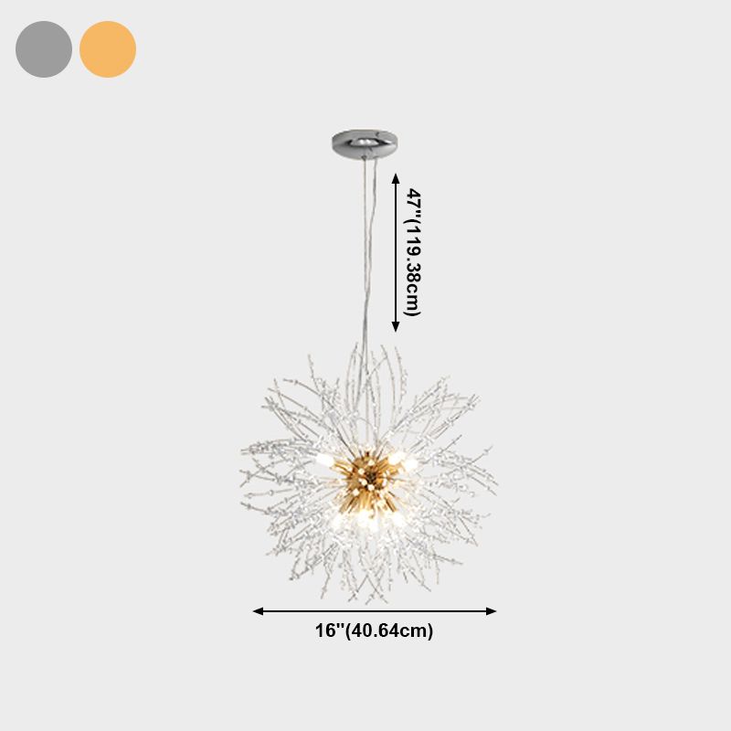 Lámparas de lámparas de araña de metal modernas Dandelion Multi-head Suspension Lamps