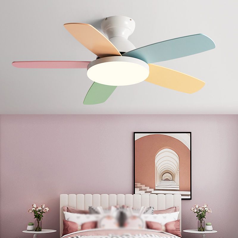 Éventail de ventilateur coloré à 5 lames