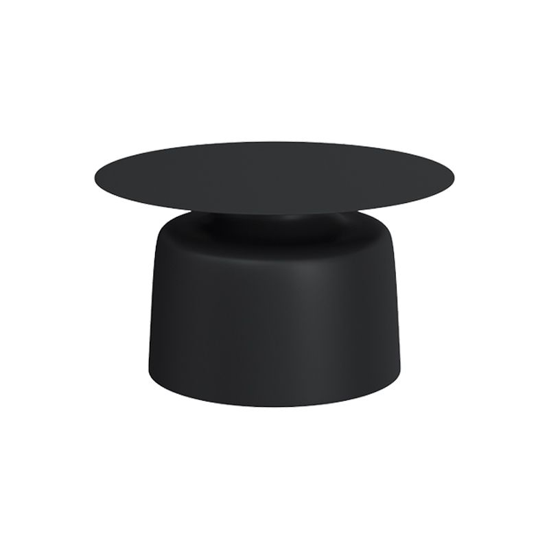 Mid-century Modern Pedestal Cocktail Table Iron Round Top Coffee Table
