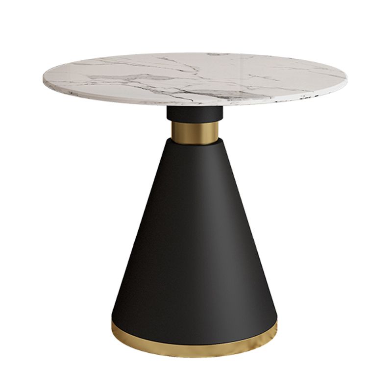 1/2/5 Pcs Metal Glam Dining Room Set with Round Dining Table Dinette Set