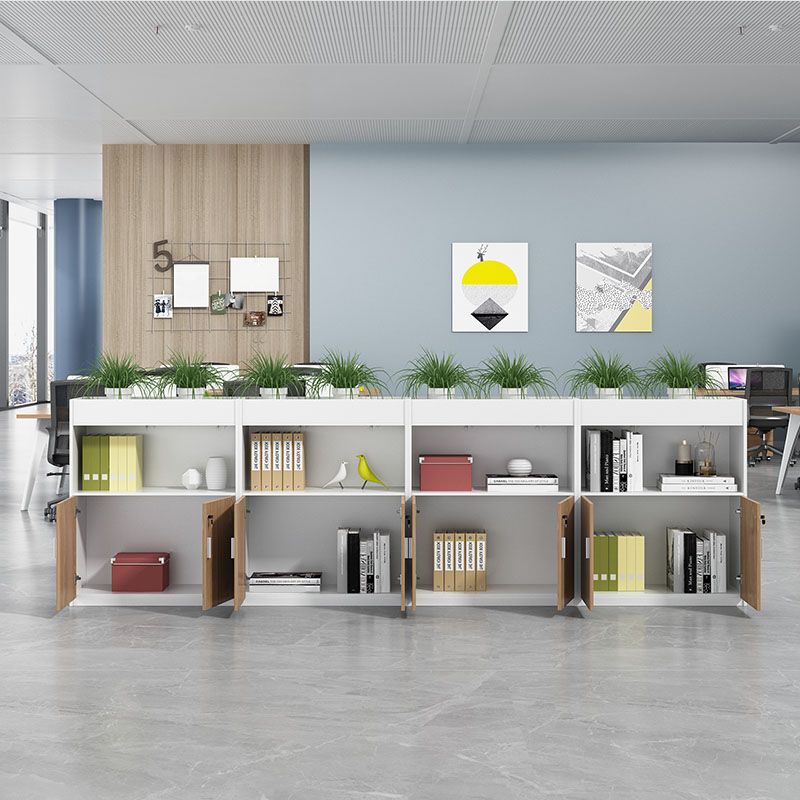 Modern Key Locking File Cabinet Wooden Frame Storage Lateral File Cabinet