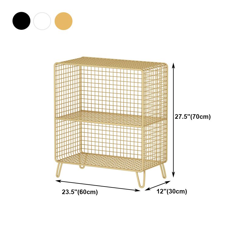 Modern Style Bookshelf Closed Back Metal Standard Bookcase for Home