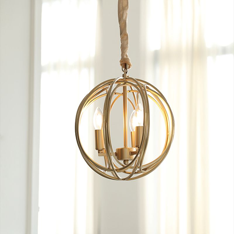 Traditional Hanging Chandelier Lamp Global Iron Suspension Chandelier Pendant Light