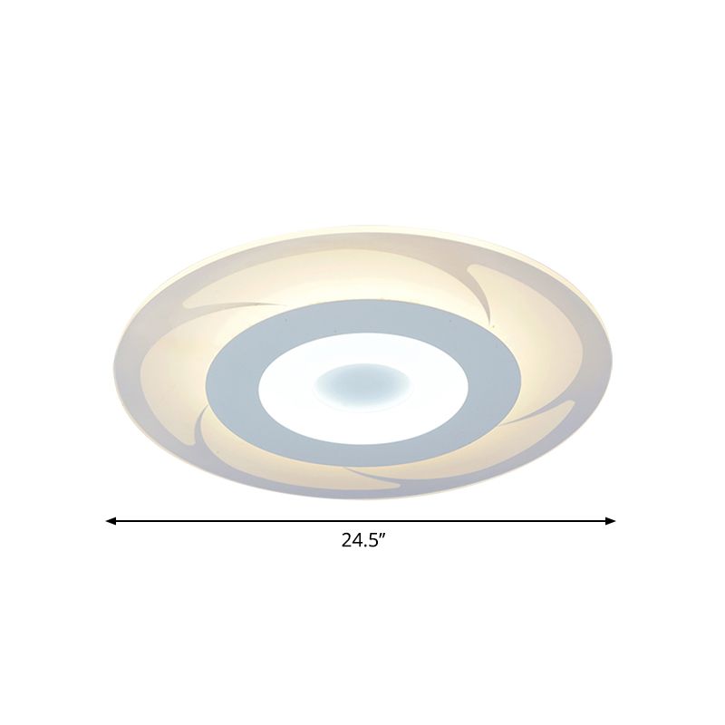 Acrylic Ultra Thin Ceiling Light Modern LED Flush Mount Light in Warm/White, 16.5"/20.5"/24.5" Wide