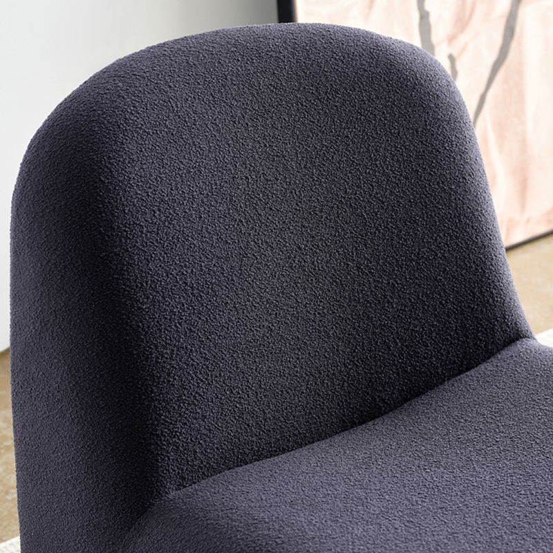 Wool Armless Chair 28.34" High Metal Frame Chair for Living Room