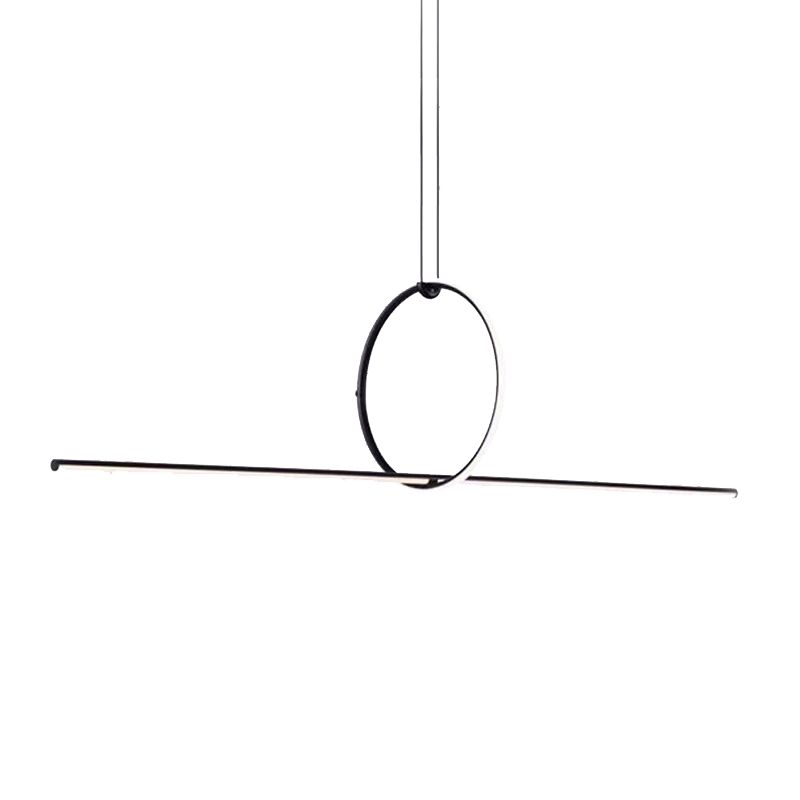 Minimaliste moderne à LED LEDTANT Metal 2 Light Island Light for Dining Room