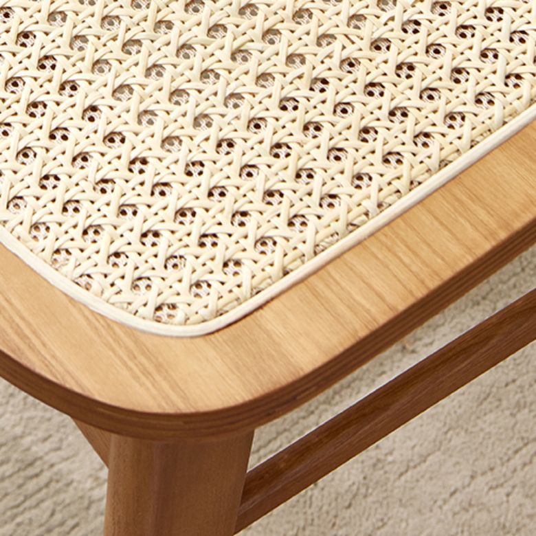 Solid Wood Kitchen Dining Chairs Open Back Chairs in Natural