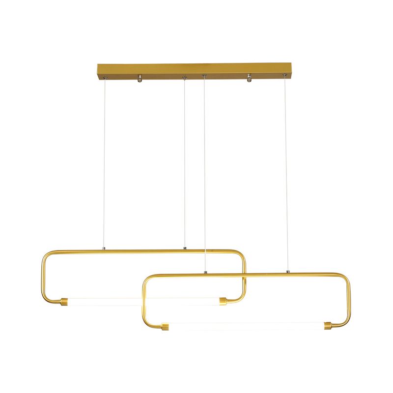 Sala da pranzo geometrica Luce sospesa a led Luce al soffitto dell'isola minimalista