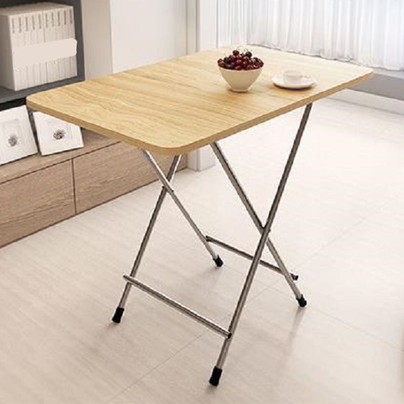 Wooden and Metal Table Mid-Century Modern Style Minimalist Home Dining Table