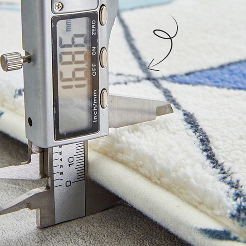 Green Plant Carpet Polyester Modern Area Carpet Non-Slip Backing Carpet for Drawing Room