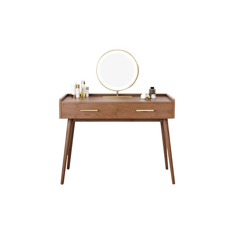 Traditional Wooden Makeup Vanity Set With Drawer for Bedroom