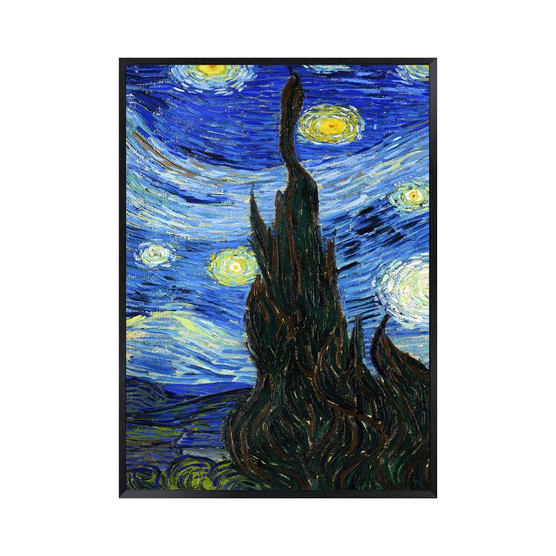 Starry Night Canvas Art Classic Enchanting Van Gogh Painting Wall Decor in Soft Color