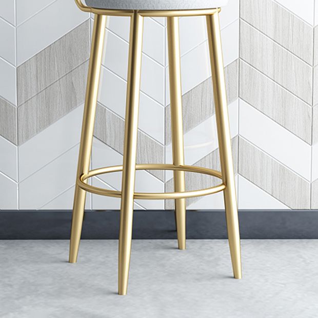 Glam Metal Barstool Fabric Cushion in Matte Finish for Indoor