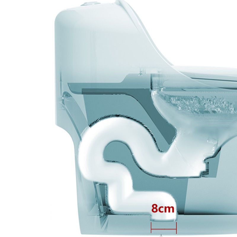 Modern Ceramic Flush Toilet Floor Mounted Urine Toilet with Slow Close Seat for Washroom