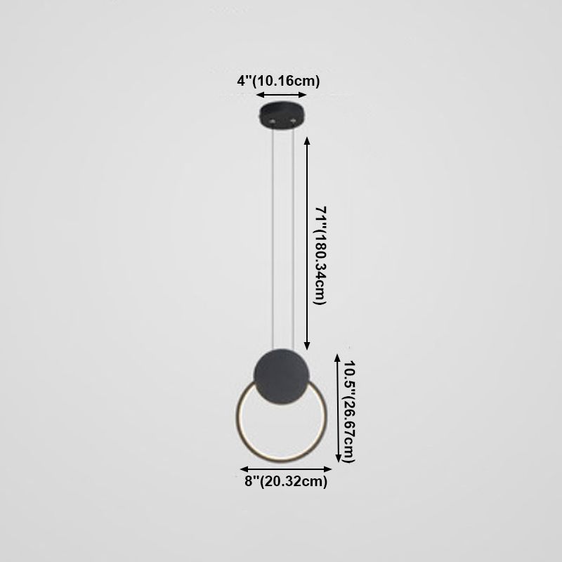 Moderne künstlerische LED Hanging Lampe Lacked Iron Linear Pendellicht mit Acrylschatten