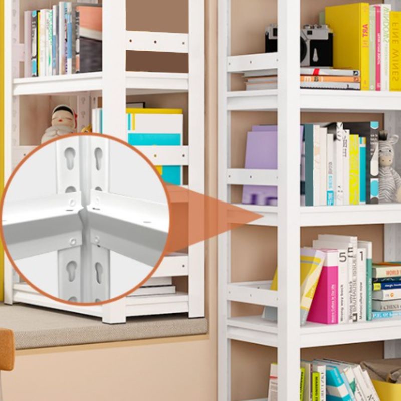 Standard Steel Open Back Bookcase Contemporary White Open Back Bookshelf