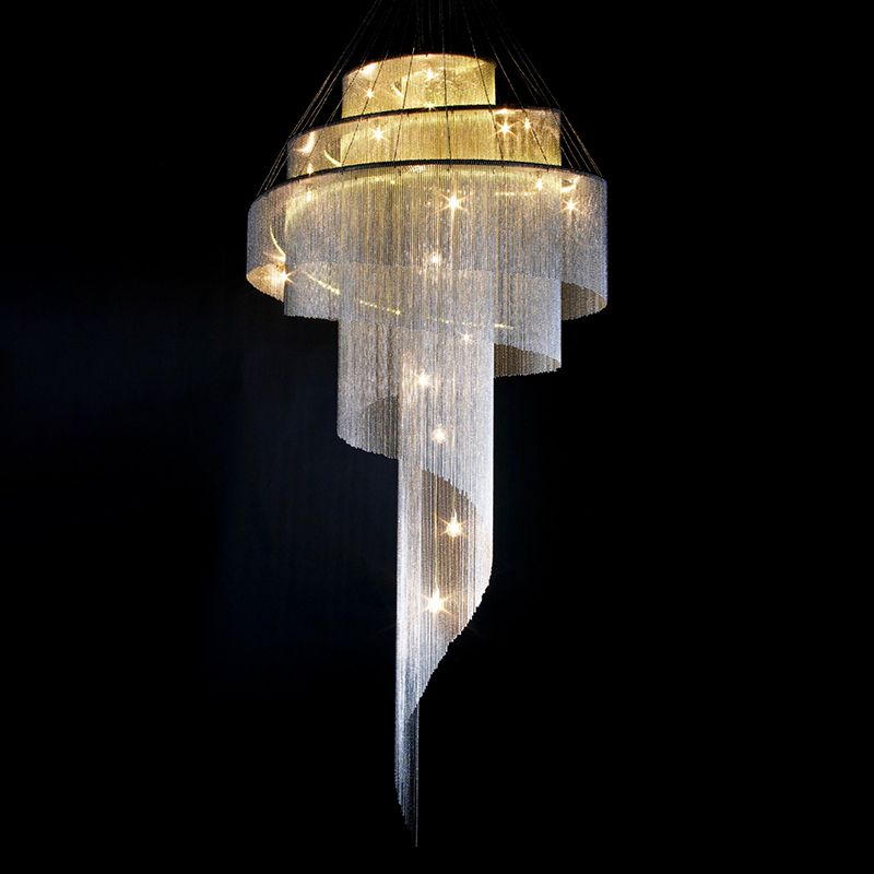 Fringed Suspension Pendant Light Modern LED Metal Pendant Ceiling Light for Home