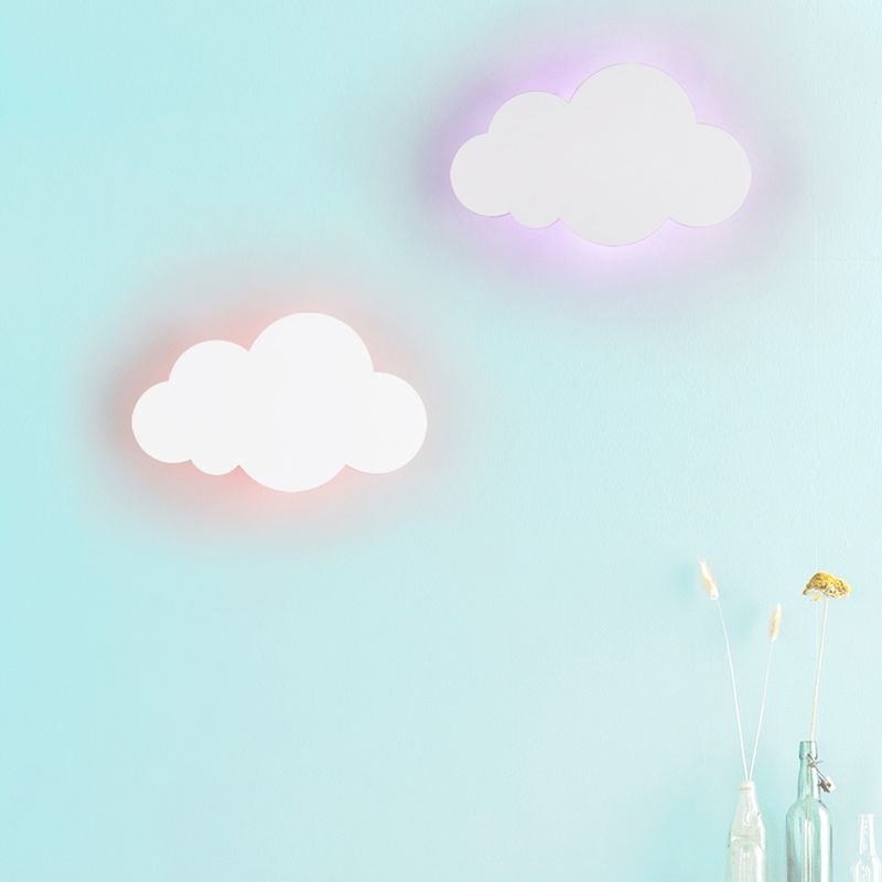 Moderne Stil Leuchte Wolkenform Holz 1-Licht-Wandhalterung Licht