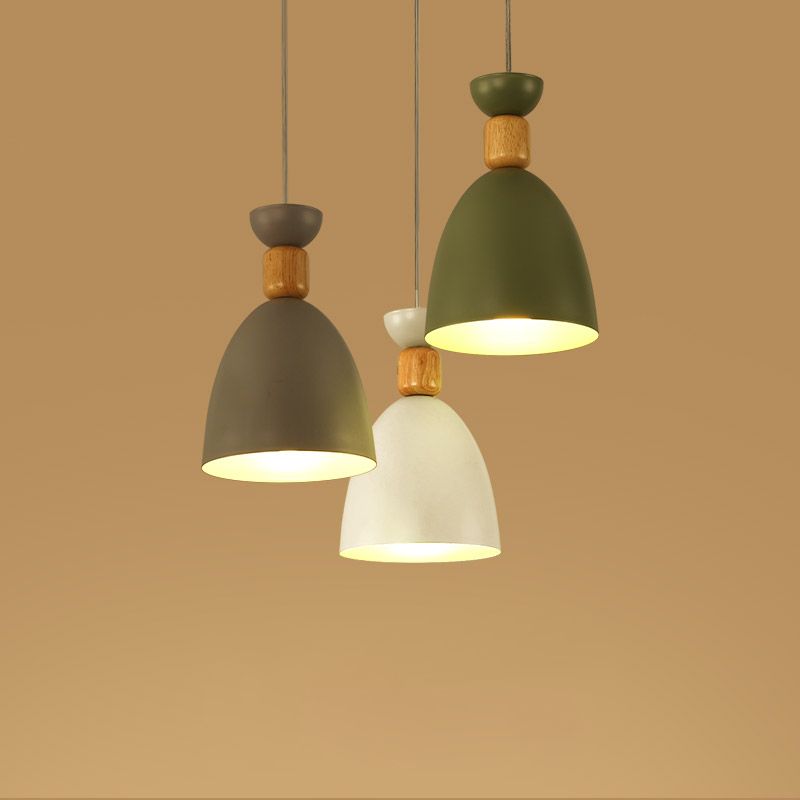 Bell Esszimmer Down Lighting Anhänger Metall Single-Bulb Nordic Style Hanging Light
