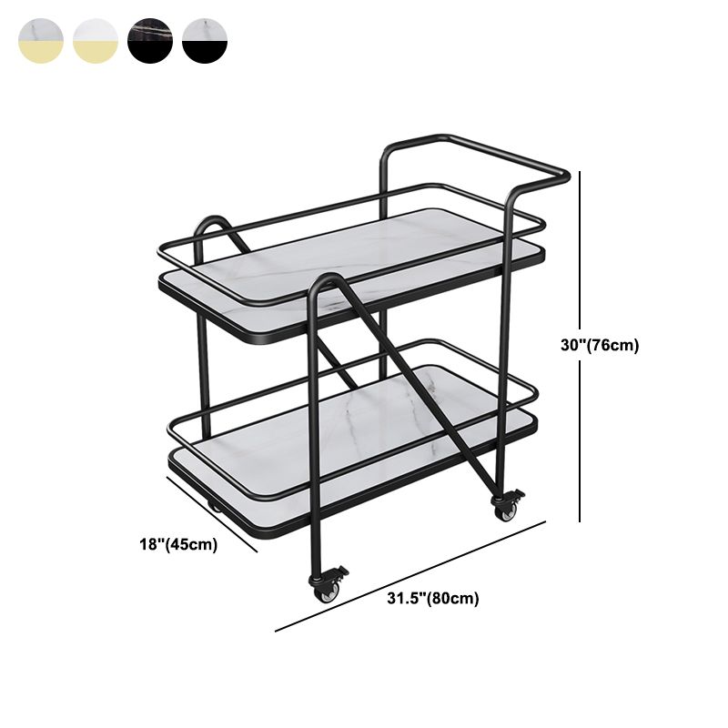 29.92" High Rolling Contemporary Prep Table Metal Prep Table for Kitchen