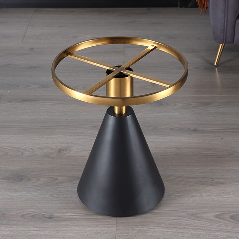 Contemporary Pedestal Round Marble/Stone Side Table - 21.65" H