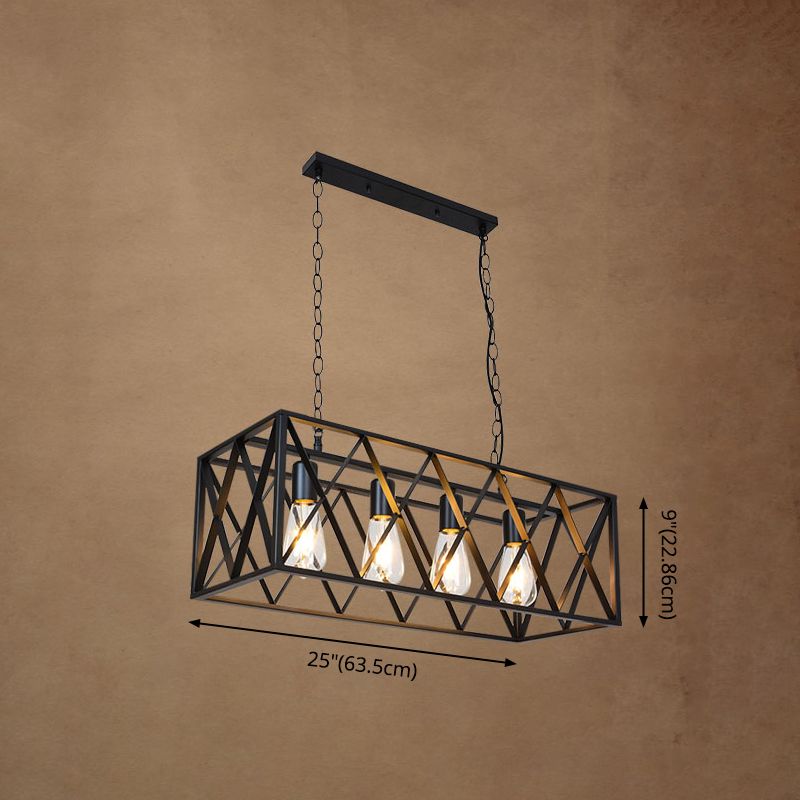 Éclairage d'île linéaire métal