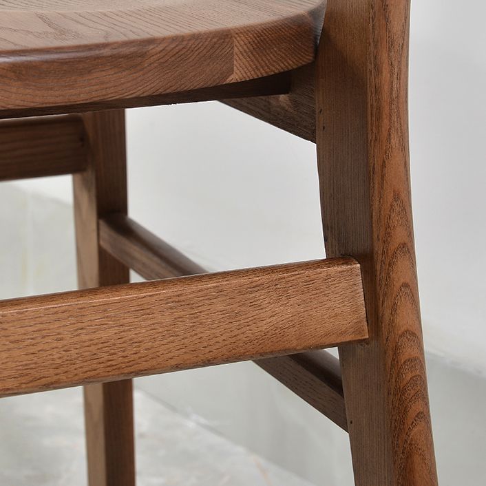 Sedia da pranzo moderna finitura opaca in legno massiccio sedia senza braccio