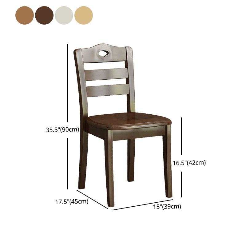 Modern Dining Chair Armless Chair with Wooden Legs for Kitchen