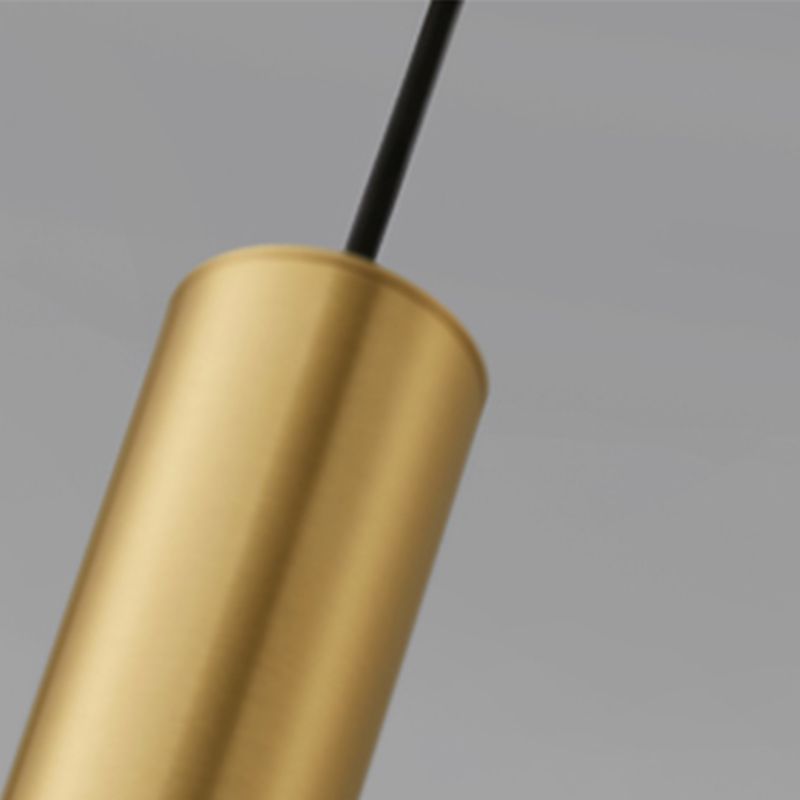 Metal Linear Shape Hanging Lights Modern Multi Light Pendant Light pour salle à manger