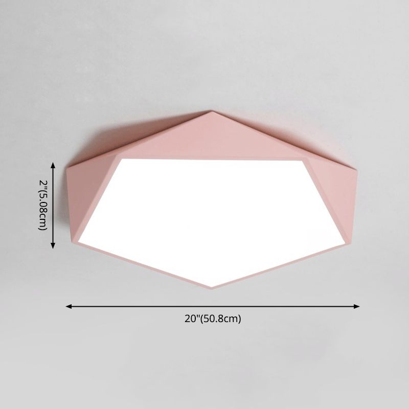 Acrylic Macaron LED Flush Mount Ceiling Light in Modern Singularity Wrought Iron Geometric Ceiling Fixture for Bedroom