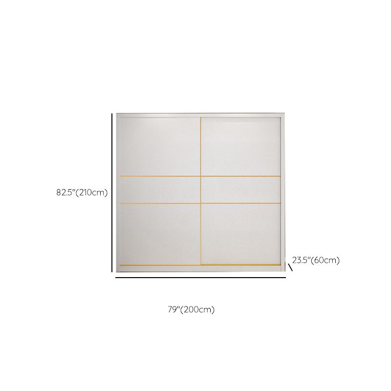 White Engineered Wood Wardrobe Cabinet Contemporary Wardrobe Armoire