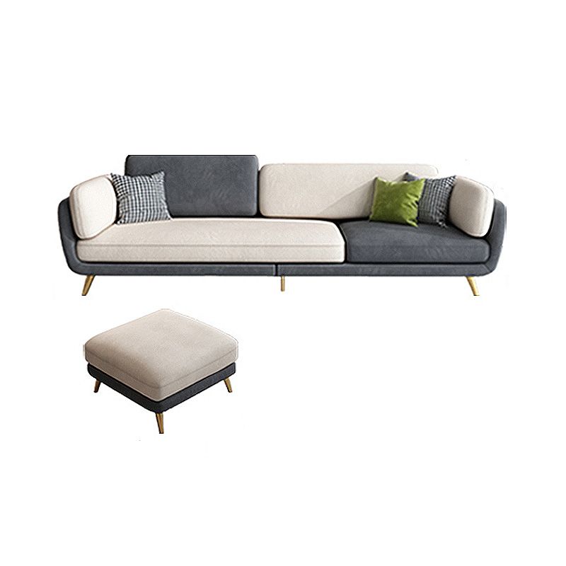 Scandinavian White Pillow Top Arm Sofa/Sectional with Removable Cushions