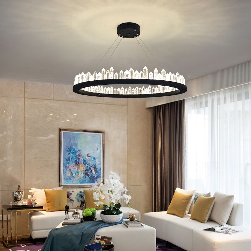Noordse geometrische kroonluchter Crystal Single Light Led kroonluchter hanger voor woonkamer