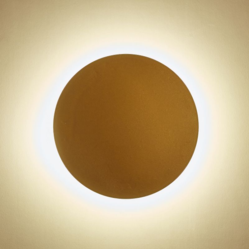Metal Round Shape Wall Mount Lighting Modern 1-Light Wall Light Fixtures