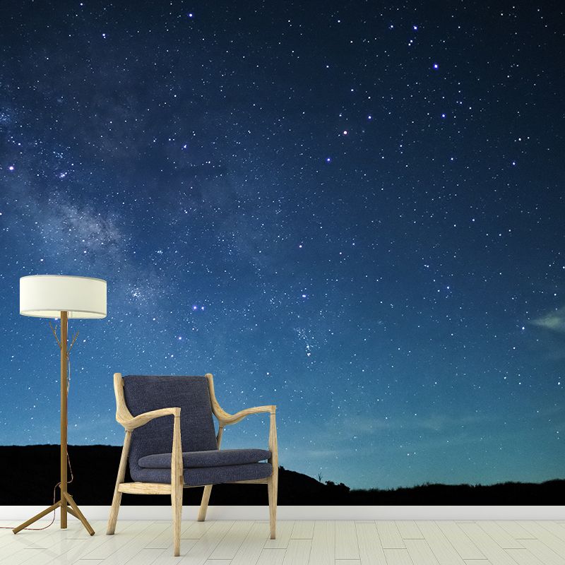 Beautiful Starry Night Mural Decal for Living Room Customized Wall Covering