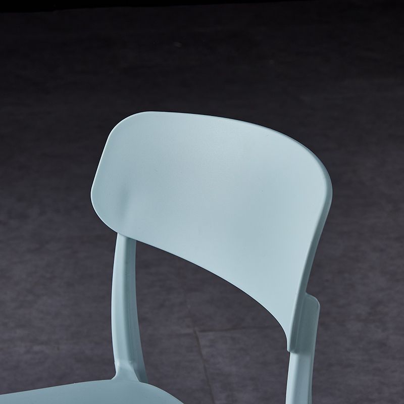 Sillas de comedor de plástico de estilo moderno, respaldo abierto, sillas laterales para cocina