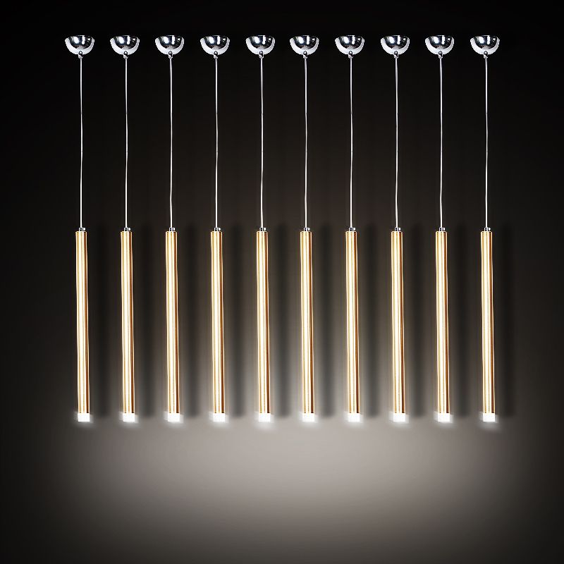 Minimalisme LED cylindrique Light Light moderne style Long Strip Éclairage de bande avec abat-jour en cristal
